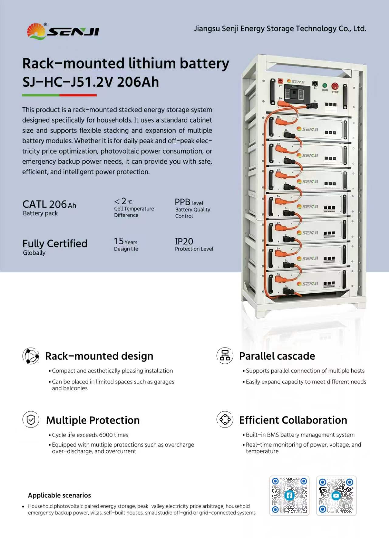 Rack-mounted lithium battery