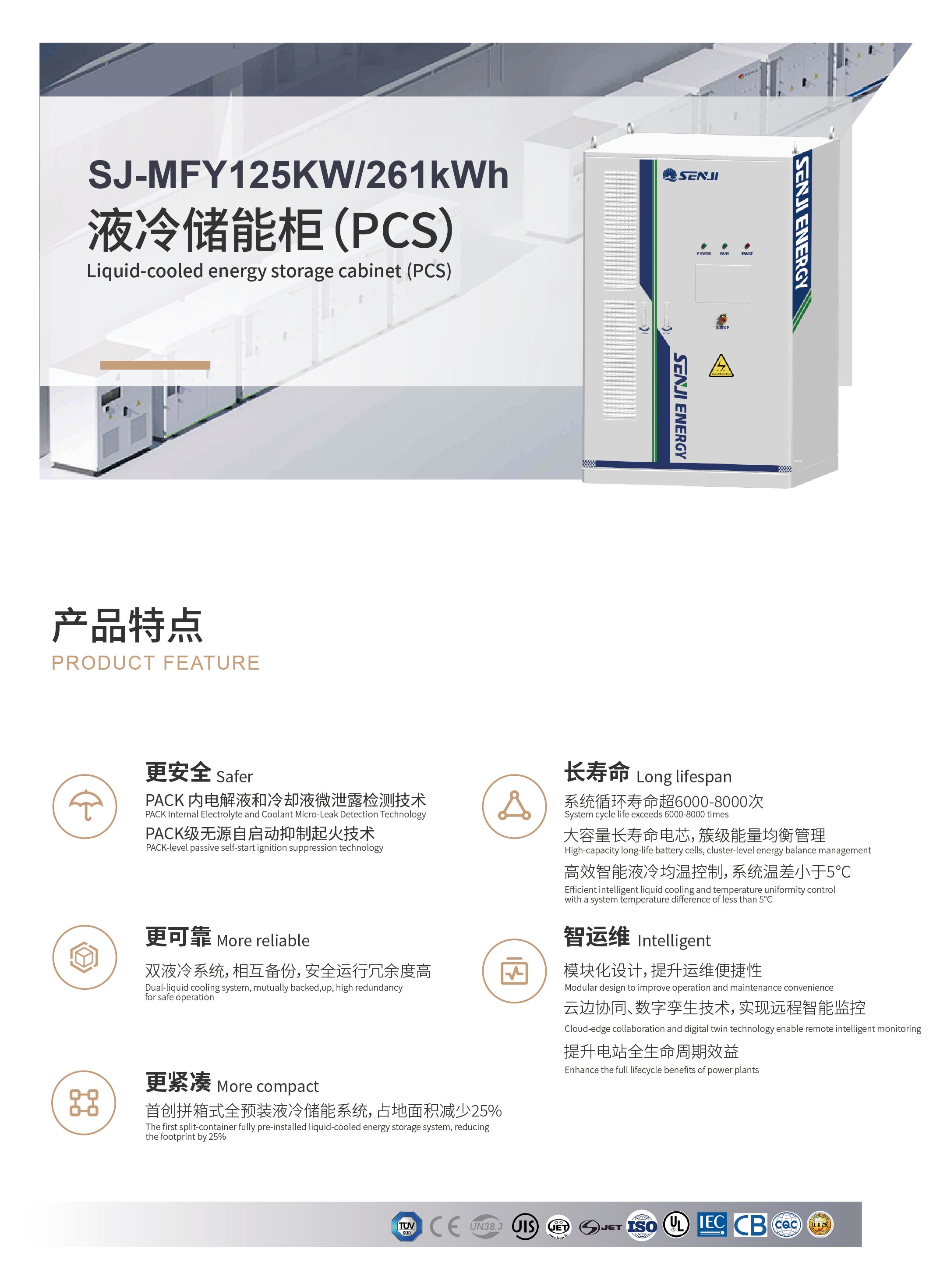 SENJI 261Kwh-Energy storage power station EU Version